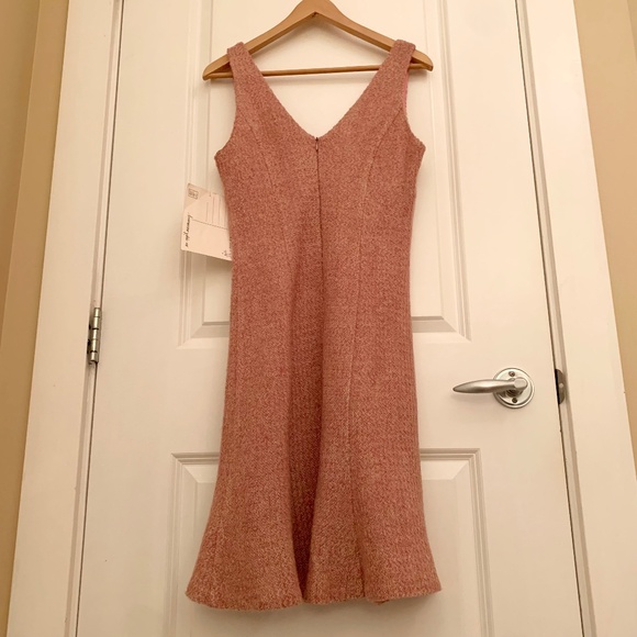 No Appt. Necessary V-Neck Knit Sleeveless Dress Lined Soft Pink Size Medium - Picture 8 of 12